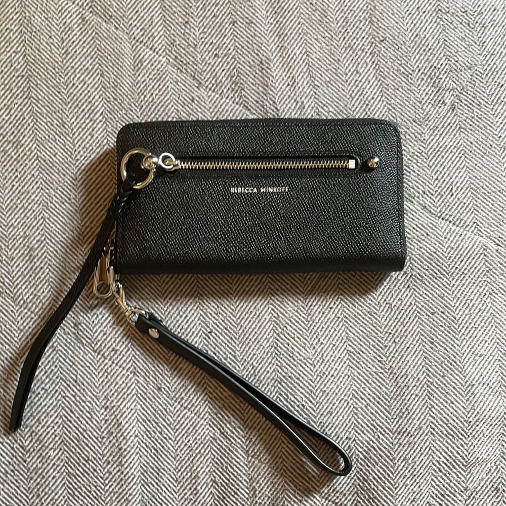 Rebecca Minkoff black wristlet wallet